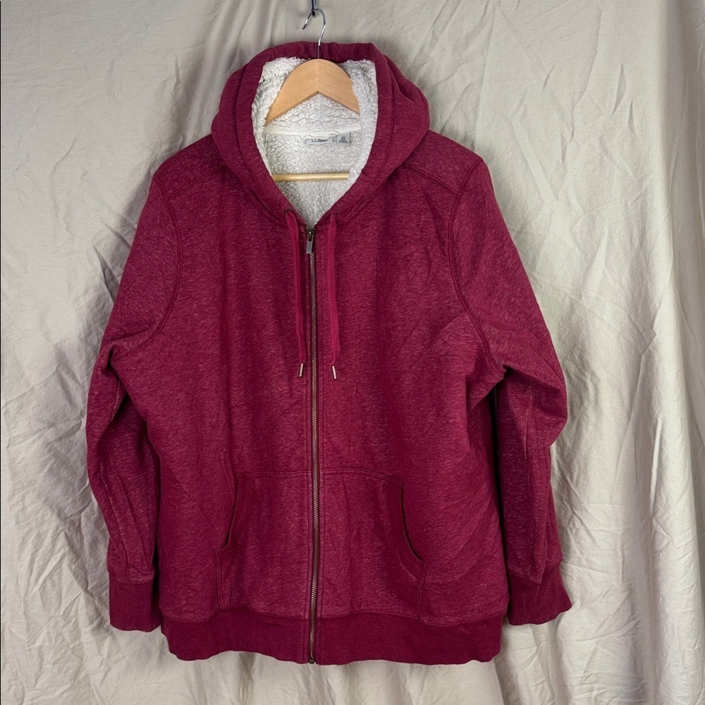 LL Bean women’s 1912 sweatshirt Sherpa lined hoodie 2xl plus size